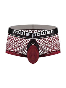 Cock Pit Net Mini Cock Ring Short - Small - Burgundy