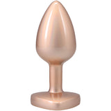 Booty Bling Metal Heart Plug - Medium - Gold