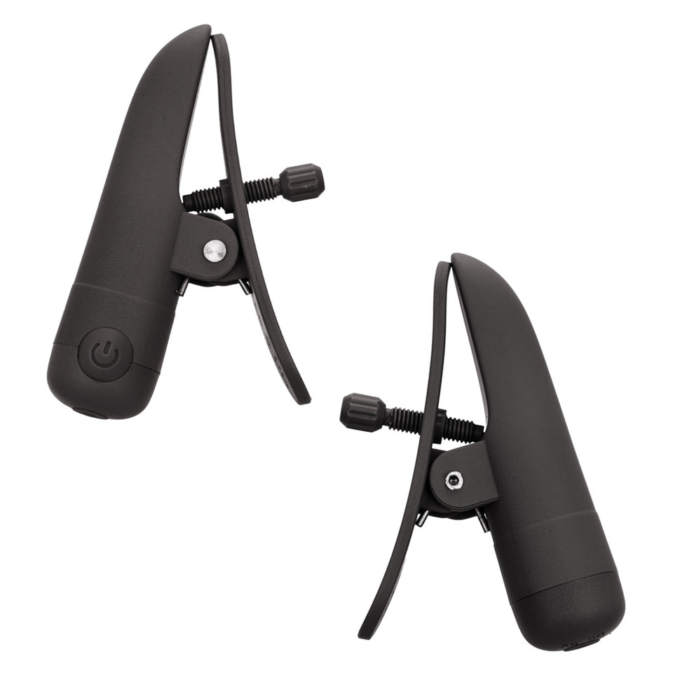 Nipple Play Nipplettes Vibrating Nipple Clamps Black Rechargeable