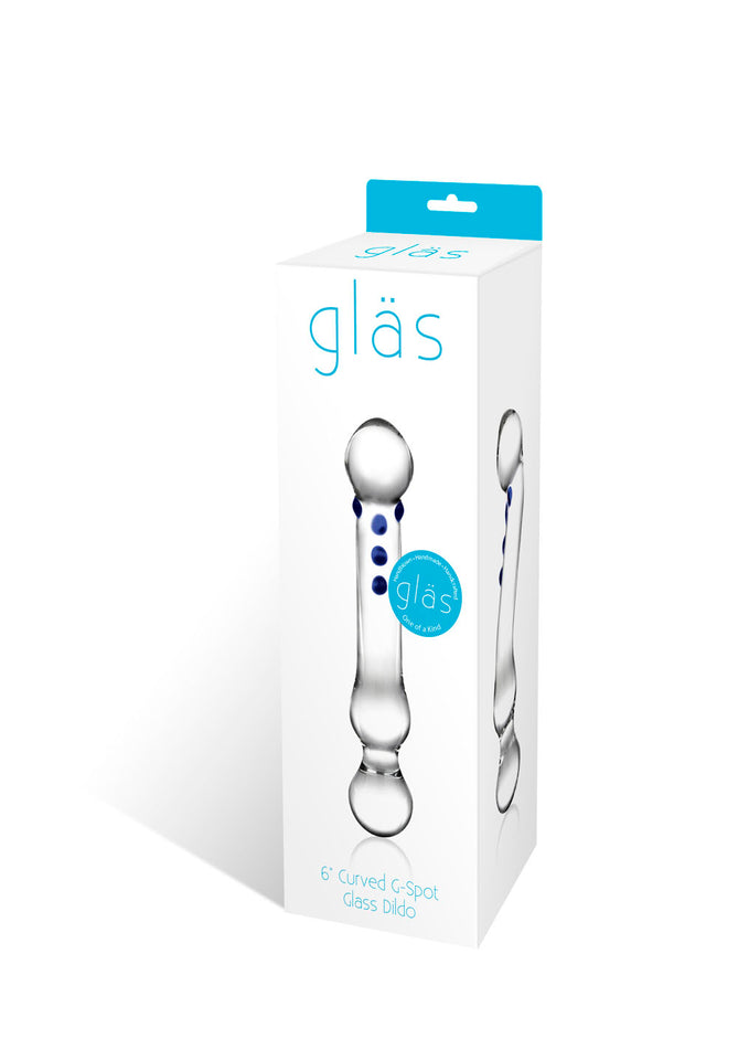 Curved G-Spot 6 Glass Dildo