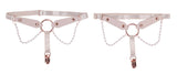 Peaches 'N Creame Pearl Garters - Peach