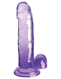 King Cock Clear 7 Inch With Balls - Purple