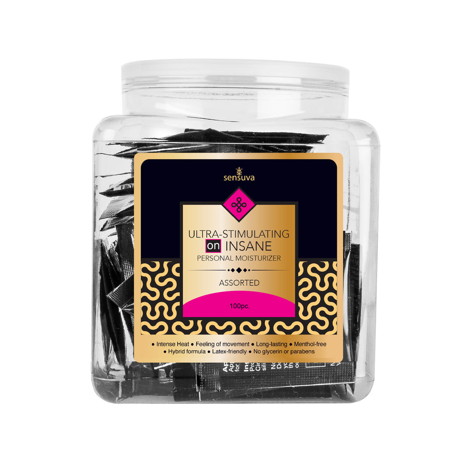 On Insane Ultra-Stimulating Personal Moisturizer Assorted 100 Piece Tub