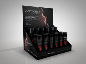 Aqua Flavored Water-Based Lubricant - 24ct Display