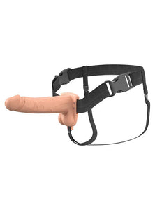 Fantasy X-Tensions Elite 7 Vibrating Hollow Silicone Strap-on - Light
