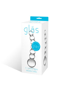 5 Curved Flass Beaded Dildo