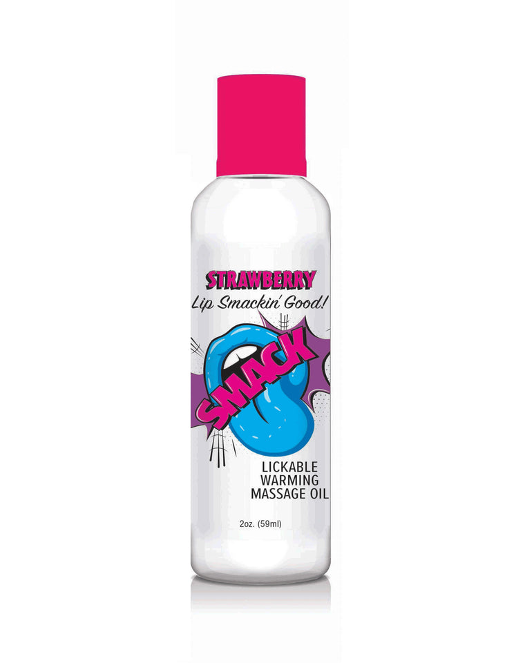 Smack Warming and Lickable Massage Oil - Strawberry 2 Oz