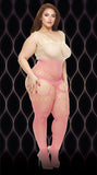 Pink Mirage Suspender Bodystocking - Q