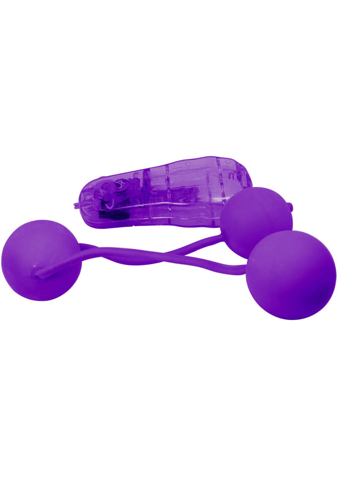 Real Skin Vibrating Ben Wa Balls - Purple