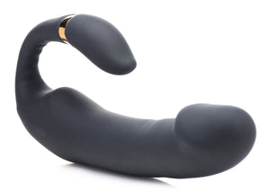 10x Pleasure Pose Come Hither Silicone Vibe With Poseable Clit Stim