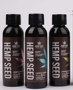 Hemp Seed Massage Oil Trio Gift Set - Valentines Day Collection 2 Oz