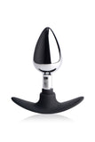 Dark Invader Metal and Silicone Anal Plug - Medium -