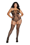Teddy Bodystocking - Queen - Black