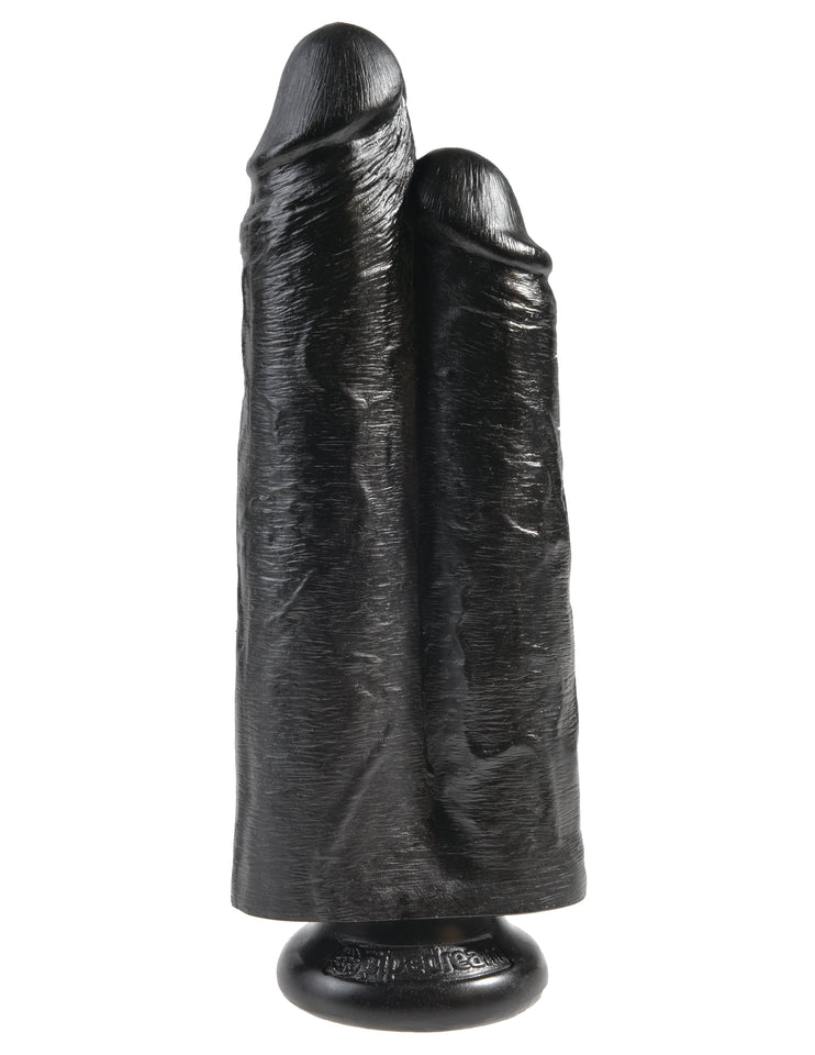 King Cock 9 Two Cocks One Hole - Black