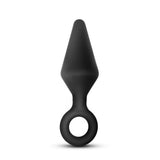 Anal Adventures Platinum - Silicone Loop Plug -  Medium - Black