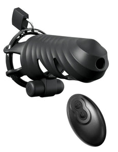 Fantasy C-Ringz Remote-Controlled Vibrating Cock Blocker - Black