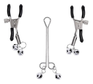 Shadow Bell Nipple and Clit Jewelry Silver