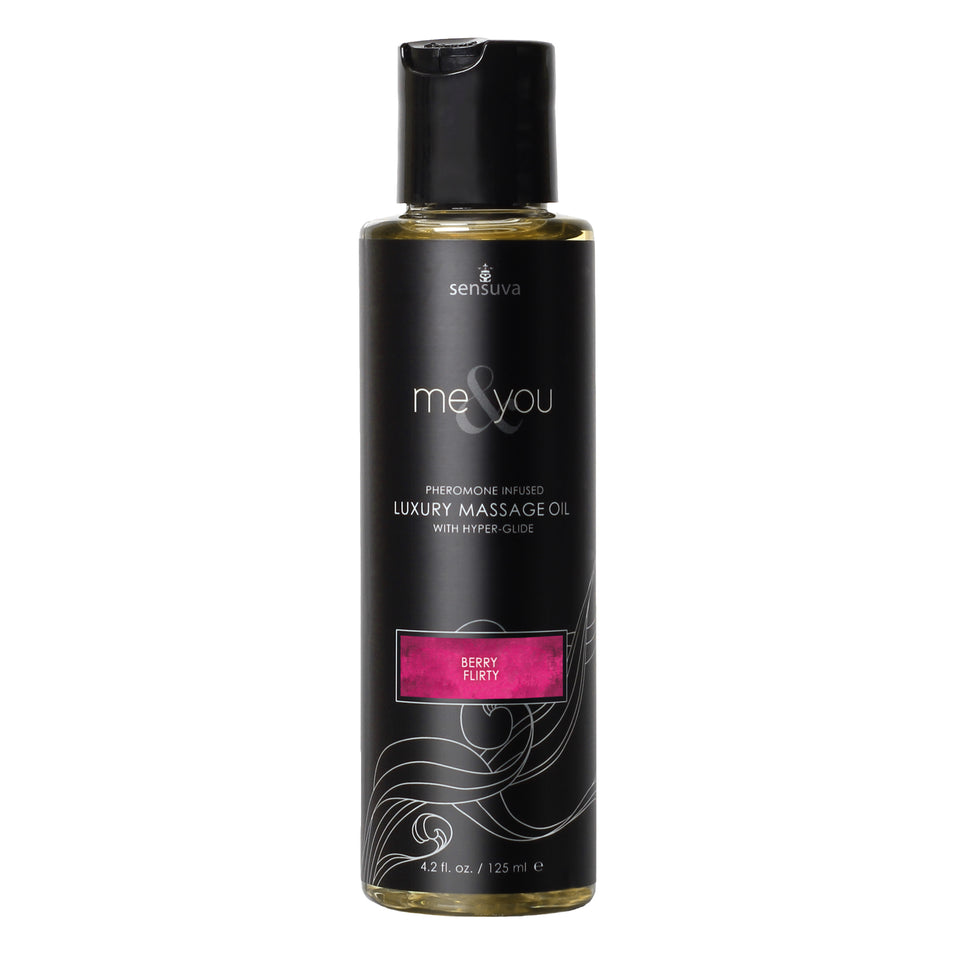 Me and You Luxury Massage Oil - Berry Flirt - 4.2  Fl. Oz.