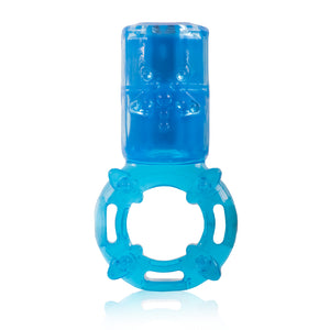 Big Omg Vibrating Ring - Blue - 6 Count Box
