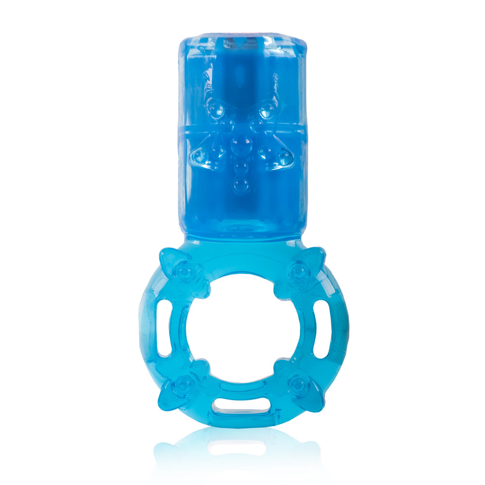 Big Omg Vibrating Ring - Blue - 6 Count Box