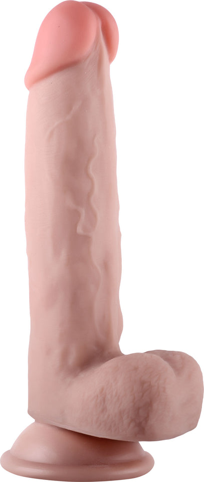 Get Lucky Real Skin 7.5 Dual Layer Dildo Beige