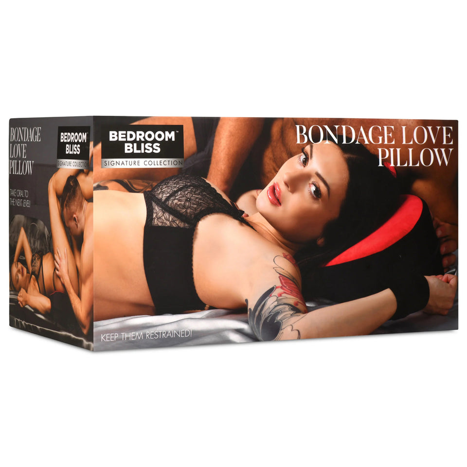 Bondage Love Pillow - Black/red