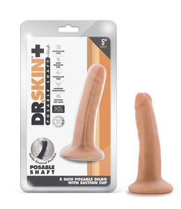 Dr. Skin Plus - 5 Inch Posable Dildo - Vanilla