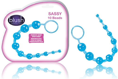 Sassy 10 Anal Beads Blue