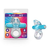 Play With Me – Bull Vibrating C-Ring - Blue
