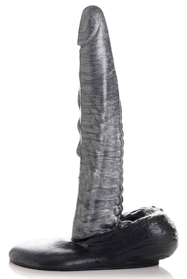 Cc - the Gargoyle Rock Hard Silicone Dildo -  Silver