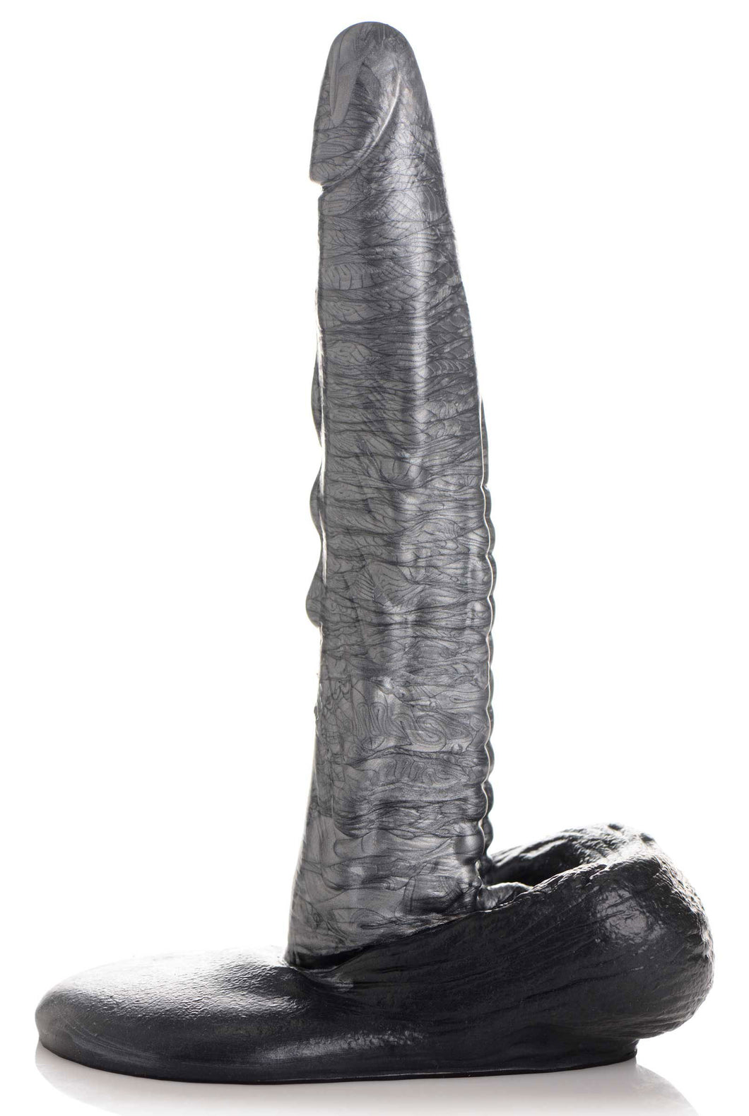 Cc - the Gargoyle Rock Hard Silicone Dildo -  Silver