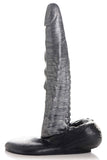 Cc - the Gargoyle Rock Hard Silicone Dildo -  Silver