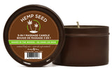 Hemp Seed 3-in-1 Massage Candle - Naked in the Woods - 6 Oz.