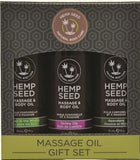 Hemp Seed Massage Oil Gift Set - 3 Pack - 2 Fl. Oz. Bottles