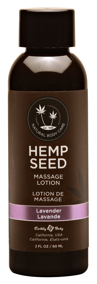 Hemp Seed Massage Lotion - Lavender - 2 Fl. Oz. - 60 ml