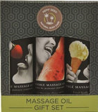 Edible Massage Oil Gift Set Box - Strawberry  Vanilla, and Watermelon 2 Oz Each