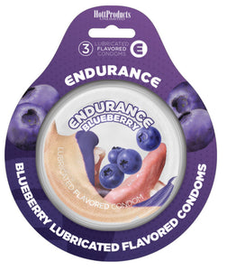 Endurance Condoms -Blueberry - 3 Pack