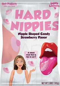 Hard Nippies Candies - Nipple Shaped Candy -  Strawberry