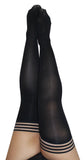 Dana Lynn - Ribbed Thigh High - Size D - Black
