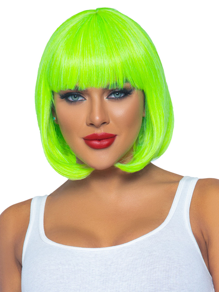 12 Inch Short Bob Wig - Neon Green