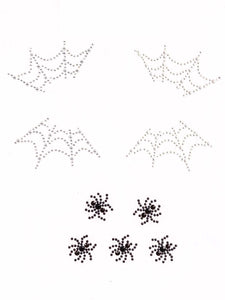 Spider Web Face Jewels Sticker