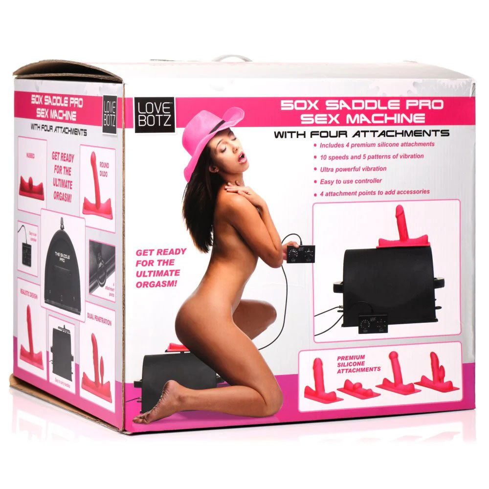 Love Botz 50x Saddle Pro Sex Machine With 4  Attachments