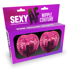 Sexy Af Nipple Couture  Pink Sequin Hearts
