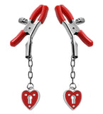 Charmed Heart Padlock Nipple Clamps