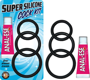 Super Silicone Cock Kit - Black