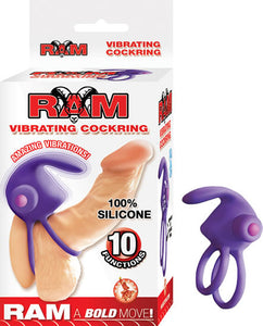 Ram Vibrating Cockring - Purple