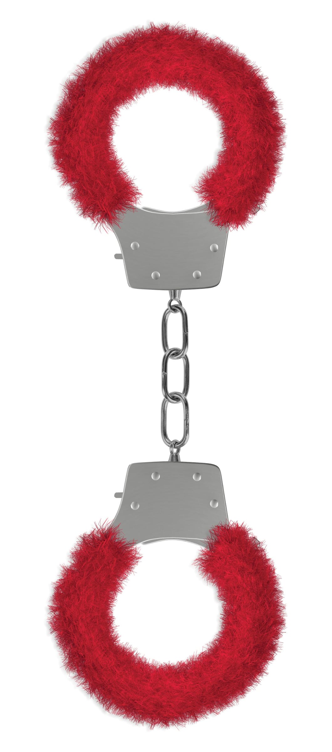 Pleasure Handcuffs Furry - Red