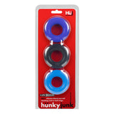 Hunkyjunk Huj3 C-Ring 3 Pk - Blue - Multi