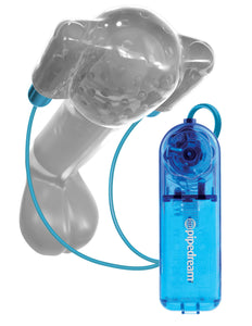 Classix Dual Vibrating Head Teaser - Blue/clear