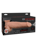 Fetish Fantasy Series 9" Hollow Squirting Strap-on With Balls - Flesh